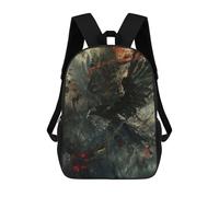 sinyumoney Raven in Chaos Sacs À Dos Pour Enfants, Sac D'école Imprimé En 3D, Cartable Pour Enfants, Sac De Voyage, Sac À Dos Garçon Fille, Sac D'école Pour Enfants 17inch