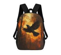 sinyumoney Raven in Fire Painting Sacs À Dos Pour Enfants, Cartables, Sacs À Dos Scolaires Imprimés En 3D, Sacs À Dos De Voyage Tendance Pour Enfants (primaire, Collège) 17inch