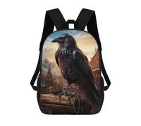 sinyumoney Raven in Sunset Sac À Dos Pour Enfants, Impression 3D, Sac D'école Pour Garçons Et Filles, Sac À Dos Tendance Et Décontracté Pour Écoliers 17inch