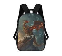 sinyumoney Realistic Mystical Dragon Sacs À Dos Scolaires Pour Enfants, Sac D'école Imprimé En 3D Pour Garçons, Élèves Du Primaire Et Du Collège 17inch