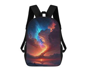 sinyumoney Red And Blue Epic Sky Sac À Dos Imprimé En 3D Pour Enfants, Sac D'école, Sac De Voyage Grande Capacité, Sac À Livres, Sac À Dos Pour Enfants 17inch