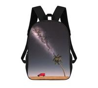 sinyumoney Red Car Tree And Milky Way Sacs À Dos Pour Enfants, Sac D'école Imprimé En 3D, Cartable Pour Enfants, Sac De Voyage, Sac À Dos Garçon Fille, Sac D'école Pour Enfants 17inch