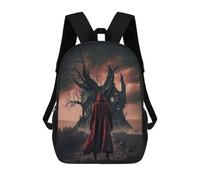 sinyumoney Red Cloak in The Haunted Woods Sacs À Dos Décontractés Pour Enfants, Sacs D'école Pour Adolescents, Filles Et Garçons, Sacs À Dos Pour Livres 17inch