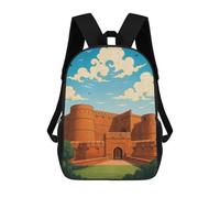 sinyumoney Red Fort Agra by Day Sac À Dos Scolaire Pour Filles Et Garçons, Grande Capacité, Léger, Pour Enfants Et Étudiants 17inch