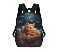 sinyumoney Red Fox Dreaming Sac À Dos Scolaire Pour Adolescents, Imprimé En 3D, Ajustable, À Poches Tendance, Pour Enfants, Garçons, Filles, Étudiants Et Adolescents 17inch