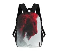sinyumoney Red Lion in Snowscape Sac À Dos Scolaire Pour Enfants, Sac À Dos De Voyage Décontracté, Grand Sac À Dos Pour Garçons Et Filles 17inch