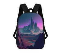sinyumoney Red Lunar Hills Sacs À Dos Scolaires Pour Enfants, Cartables Imprimés En 3D, Sacs D'école Tendance Pour Garçons, Élèves Du Primaire Et Du Collège 17inch