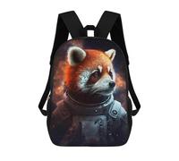 sinyumoney Red Panda Astronaut in Space Sac À Dos Pour Garçons Et Adolescents, Sacs À Dos Pour Filles, Sacs À Dos Pour Tout-petits, Sacs À Livres Pour L'école Primaire Et Le Collège 17inch
