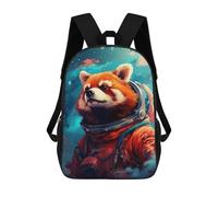 sinyumoney Red Panda Astronaut Space Suit 17inch Sacs À Dos Scolaires Imprimés En 3D - Sacs À Dos Tendance Pour Garçons Du Primaire Et Du Collège