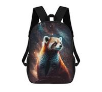 sinyumoney Red Panda in Space -3 Sacs À Dos Pour Enfants 17inch Sac À Dos Scolaire, Sac D'école Imprimé En 3D Pour Garçons, Élèves Du Primaire Et Du Collège