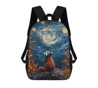 sinyumoney Red Panda Starry Night Sac À Dos Scolaire Pour Filles Et Garçons, Grande Capacité, Léger, Pour Enfants Et Étudiants 17inch