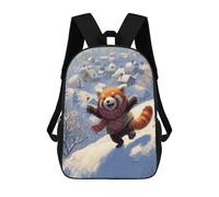 sinyumoney Red Panda Winter Fun Sacs À Dos Imprimés En 3D Pour Enfants, Sacs D'école Tendance Pour Garçons, Élèves Du Primaire Et Du Collège 17inch