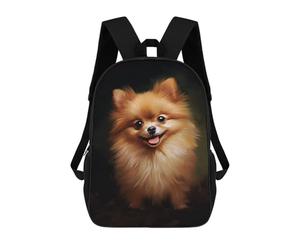 sinyumoney Red Pomeranian Dog Sacs À Dos Imprimés En 3D 17inch Sac À Dos Scolaire Pour Enfants, Sac À Dos Décontracté Pour La Journée, Sac De Voyage Décontracté Pour Les Élèves Du Collège