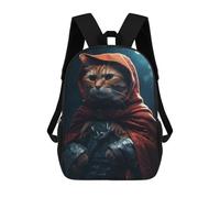 sinyumoney Red Riding Hood Tabby Cat Sac À Dos Scolaire Pour Enfants, Sac D'école Imprimé En 3D, Sac D'école Tendance Pour Garçons, Élèves Du Primaire Et Du Collège 17inch