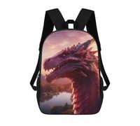 sinyumoney Red Ruby Dragon Sac À Dos Scolaire Pour Filles Et Garçons, Sac À Dos Avec Poche, Sac À Dos Tendance Pour Enfants 17inch