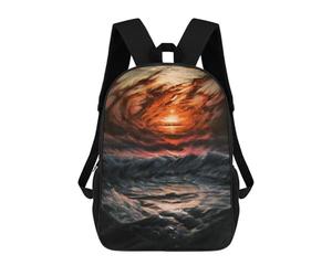 sinyumoney Red Sunset And Sea Sac À Dos Scolaire Pour Enfants, Sac D'école Imprimé En 3D, Sac D'école Tendance Pour Garçons, Élèves Du Primaire Et Du Collège 17inch