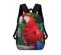 sinyumoney Red Yellow And Blue Parrot Sac À Dos Scolaire Pour Filles Et Garçons Avec Poche, Sac À Dos Tendance Pour Enfants 17inch
