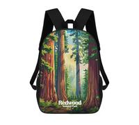 sinyumoney Redwood National Park Illustration Sacs À Dos Scolaires Pour Enfants, Sac D'école Imprimé En 3D Pour Garçons, Élèves Du Primaire Et Du Collège 17inch