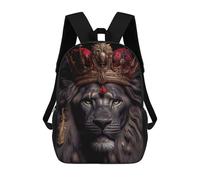 sinyumoney Regal Lion Majesty -1 Sac À Dos Enfant, Sac D'école, Sac À Dos Imprimé 3D Avec Motif De Dessin Animé, Grande Capacité, Pour Garçons Et Filles 17inch