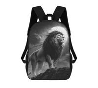 sinyumoney Regal Lion Moonlit Majesty -2 Sac À Dos Scolaire Pour Enfants, Imprimé En 3D, Sac À Dos Tendance Pour Garçons, Élèves Du Primaire Et Du Collège 17inch