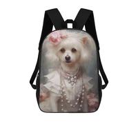 sinyumoney Regal Poodle Portrait -1 Sacs À Dos Pour Enfants, Sac D'école Imprimé En 3D, Cartable Pour Enfants, Sac De Voyage, Sac À Dos Garçon Fille, Sac D'école Pour Enfants 17inch