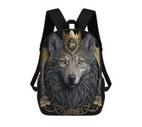 sinyumoney Regal Wolf Majesty -1 Sac À Dos Enfant, Cartable, Sacs À Dos Scolaires Imprimés En 3D Pour Élèves Du Primaire Et Du Collège, Cadeau D'anniversaire Pour Adolescents 17inch