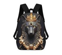 sinyumoney Regal Wolf Portrait Sac À Dos Scolaire Pour Enfants, Imprimé En 3D, Sac À Dos Tendance Pour Garçons, Élèves Du Primaire Et Du Collège 17inch