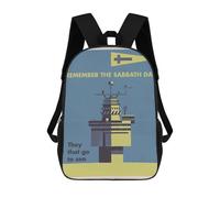 sinyumoney REMEMBER THE SABBATH SEA Sacs À Dos Pour Enfants, Cartables, Sacs À Dos Scolaires Imprimés En 3D, Sacs À Dos De Voyage Tendance Pour Enfants (primaire, Collège) 17inch