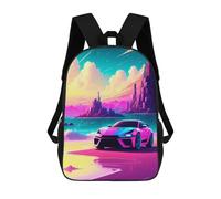 sinyumoney Retro Car 14 Sacs À Dos Scolaires Pour Garçons Et Filles, Sacs À Dos Décontractés Pour Le Sport, Sacs À Dos De Grande Capacité Pour L'école Primaire 17inch