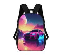 sinyumoney Retro Car 7 Sac À Dos Pour Garçons Et Adolescents, Sacs À Dos Pour Filles, Sacs À Dos Pour Tout-petits, Sacs À Livres Pour L'école Primaire Et Le Collège 17inch