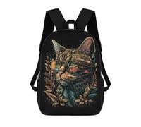 sinyumoney Retro Cat Art Sac À Dos Scolaire Pour Adolescents, Imprimé En 3D, Ajustable, À Poches Tendance, Pour Enfants, Garçons, Filles, Étudiants Et Adolescents 17inch