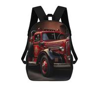 sinyumoney Retro Fire Engine Sacs À Dos Imprimés En 3D Pour Enfants, Sacs D'école Tendance Pour Garçons, Sacs De Voyage, Sacs Scolaires Pour Élèves Du Primaire 17inch