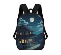 sinyumoney Retro Japanese Village Sac À Dos Enfant, Cartable, Sacs À Dos Scolaires Imprimés En 3D Pour Élèves Du Primaire Et Du Collège, Cadeau D'anniversaire Pour Adolescents 17inch