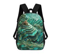 sinyumoney Rice Terrace Kintsugi Art Sac À Dos Scolaire Pour Enfants, Sac D'école Imprimé En 3D, Sac D'école Tendance Pour Garçons, Élèves Du Primaire Et Du Collège 17inch
