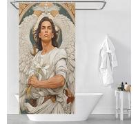 sinyumoney Rideau de Douche « Ange de la pureté et de la Paix » imperméable et Anti-moisissures, 100% Polyester, pour Salle de Bain, 90 x 180 cm (35,43 x 70,87 Pouces)