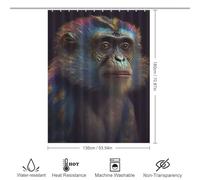 sinyumoney Rideau de Douche Mythique Anti-moisissure avec Crochets, en Tissu imperméable et Doux, idéal pour Les hôtels, Les baignoires et Les cabines de Douche, 136 x 180 cm (53,54 x 70,87 Pouces).