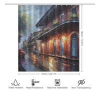 sinyumoney Rideaux de Douche New Orleans Art USA en Polyester épais et résistant aux moisissures, Style Moderne, pour Salle de Bain ou dortoir, 163 x 180 cm (64,17 x 70,87 Pouces).