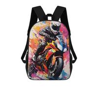 sinyumoney Rider in Motion Sac À Dos Scolaire Pour Enfants, Sac À Dos De Voyage Décontracté, Grand Sac À Dos Pour Garçons Et Filles 17inch