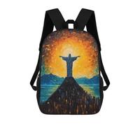 sinyumoney Rio Art Sacs À Dos 17 Pouces Pour Enfants, Sacs D'école Imprimés En 3D Pour Élèves Du Primaire Et Du Collège, Garçons Et Filles