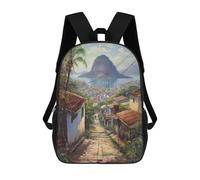 sinyumoney Rio De Janeiro Beauty Sacs À Dos Scolaires Pour Garçons Et Filles, Sacs À Dos Décontractés Pour Le Sport, Sacs À Dos De Grande Capacité Pour L'école Primaire 17inch