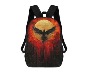 sinyumoney Rise of The Phoenix Contemporary Expressionist Artwork Sacs À Dos Scolaires Pour Enfants, Sac D'école Imprimé En 3D Pour Garçons, Élèves Du Primaire Et Du Collège 17inch