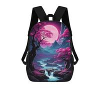 sinyumoney River Landscape Fantasy Sac À Dos Imprimé En 3D Pour Enfants, Sac D'école, Sac De Voyage Grande Capacité, Sac À Livres, Sac À Dos Pour Enfants 17inch