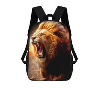 sinyumoney Roaring Lion Artwork Sac À Dos Enfant, Sac D'école, Sac À Dos Imprimé 3D Avec Motif De Dessin Animé, Grande Capacité, Pour Garçons Et Filles 17inch