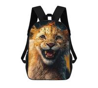 sinyumoney Roaring Lion's Portrait Sac À Dos Scolaire Pour Enfants, Imprimé En 3D, Pour Garçons, Élèves Du Primaire Et Du Collège 17inch