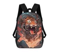 sinyumoney Roaring Tiger Attack Sacs À Dos Imprimés En 3D Pour Enfants 17inch Sacs À Dos Tendance Et Décontractés Pour La Journée, Sacs De Voyage, Sacs À Dos D'extérieur Pour Garçons Et Filles