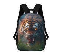 sinyumoney Roaring Tiger in Grass Sac À Dos Scolaire Pour Enfants, Sac À Dos De Voyage Décontracté, Grand Sac À Dos Pour Garçons Et Filles 17inch