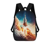 sinyumoney Rocket Launch Powering Through The Sky Sac À Dos Scolaire Imprimé En 3D Pour Enfants, Sac À Dos Garçon/fille, Sac De Voyage Pour Enfants 17inch