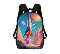 sinyumoney Rocket Launch Sac À Dos Enfant Imprimé En 3D, Sac D'école Pour Garçons, Sac À Dos Cool Et Décontracté, Sac À Dos Amusant Pour Enfants Et Adolescents 17inch