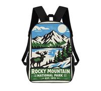 sinyumoney Rocky Mountain National Park Poster Sac À Dos Scolaire Imprimé En 3D Pour Garçons Et Filles, Sac À Dos Pour Enfants, Sac De Voyage 17inch