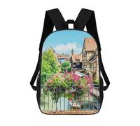 sinyumoney Romantic Colmar Sac À Dos Enfant Imprimé En 3D, Sac D'école Pour Garçons, Sac À Dos Cool Et Décontracté, Sac À Dos Amusant Pour Enfants Et Adolescents 17inch